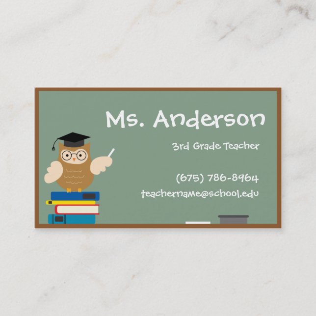 Teacher Owl Business Card (Front)