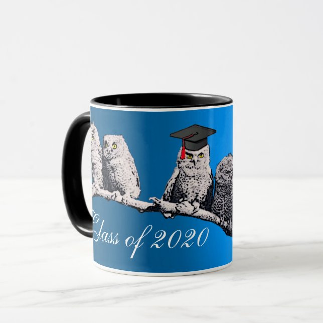 TEACHER OWL, LITTLE OWLS GRADUATION PARTY Blue Mug (Front Left)