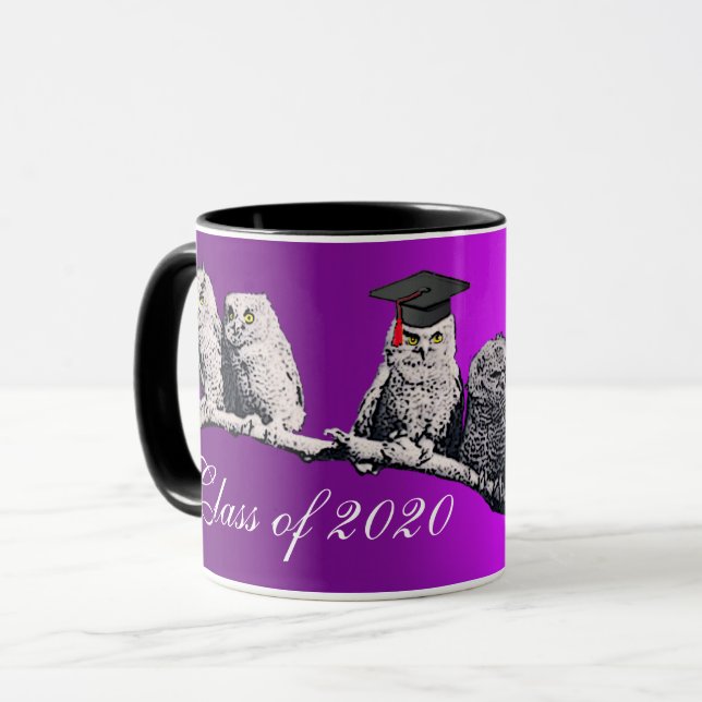 TEACHER OWL, LITTLE OWLS GRADUATION PARTY Purple Mug (Front Left)