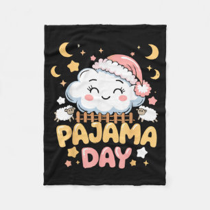 Teacher Pajama Day Shirt, Funny Cloud Sleever Scho Fleece Blanket