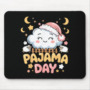 Teacher Pajama Day Shirt, Funny Cloud Sleever Scho Mouse Mat