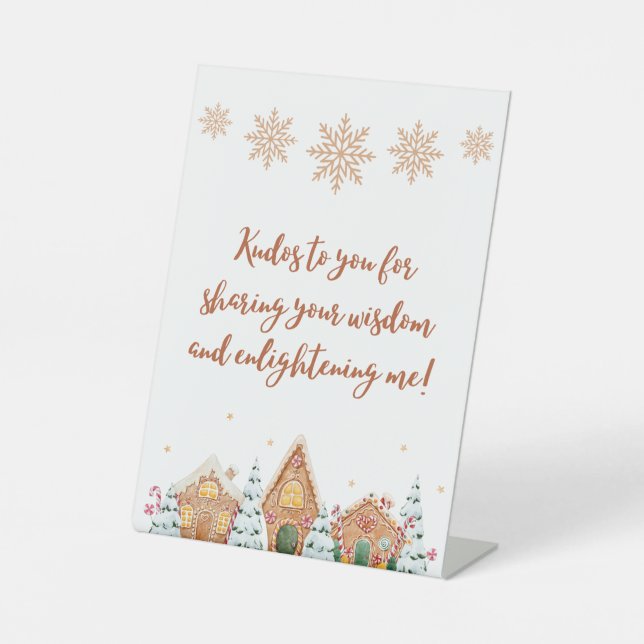 Teacher Pedestal Seasonal Gift, Educators Gifts Sign (Front)