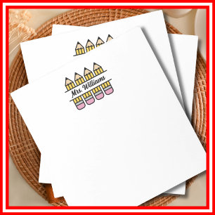 Teacher Pencil Back To School Appreciation Notepad