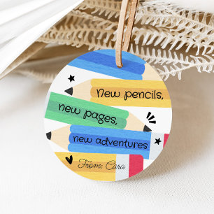 Teacher Pencil School Favour Tags