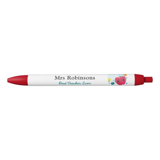 Teacher Pens Personalised Cute Apple Stationeries (Front)