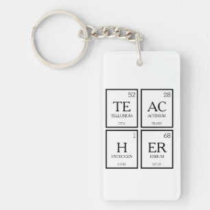 Teacher periodic table elements chemistry teacher key ring