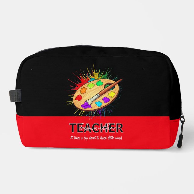 Teacher Personalised Name Phrase Accessory Case Dopp Kit (Front)