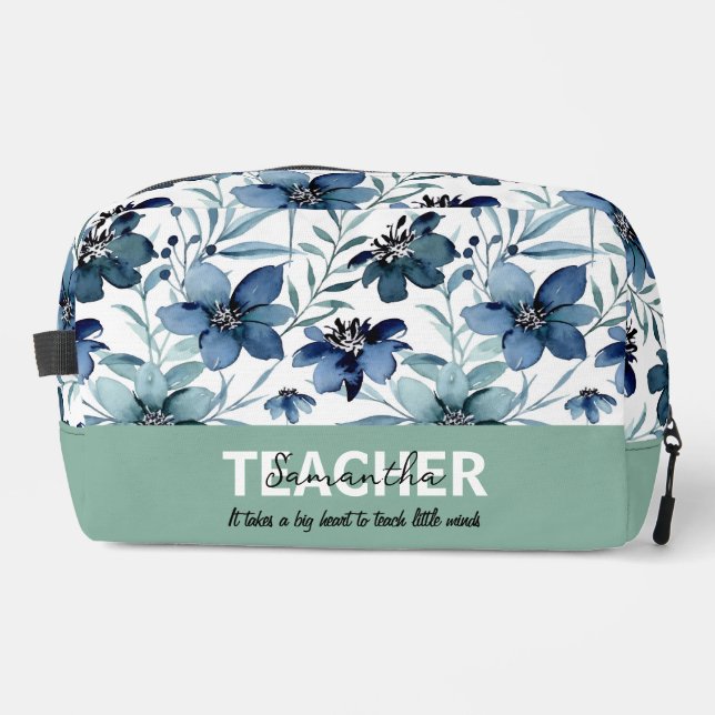 Teacher Personalised Name Phrase Accessory Case Dopp Kit (Front)