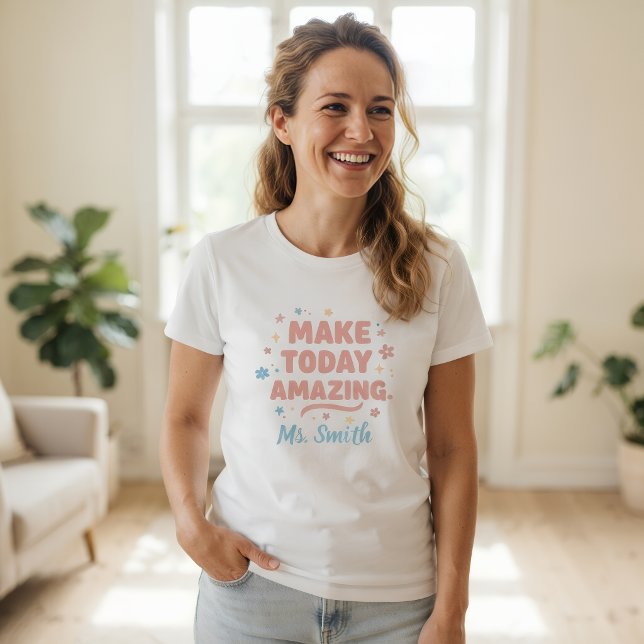 Teacher Personalised Name School Shirt Gift (Creator Uploaded)