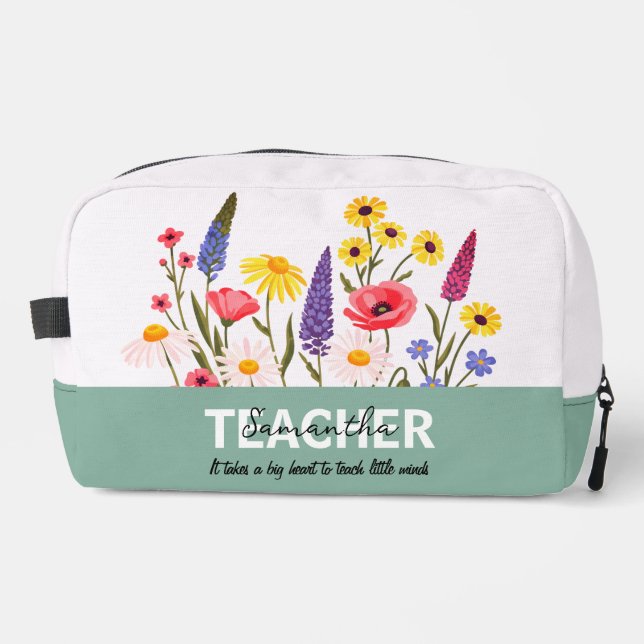 Teacher Personalized Name Phrase Accessory Case Dopp Kit (Front)