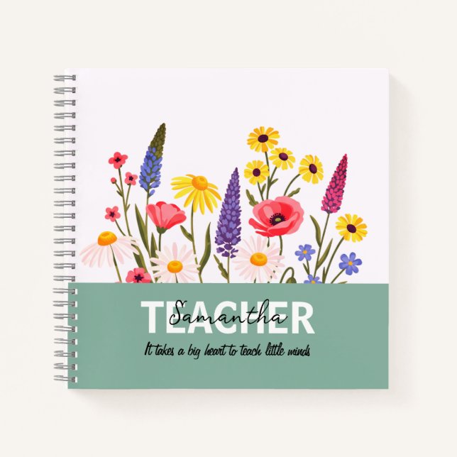 Teacher Personalized Name Phrase Notebook Gift (Front)