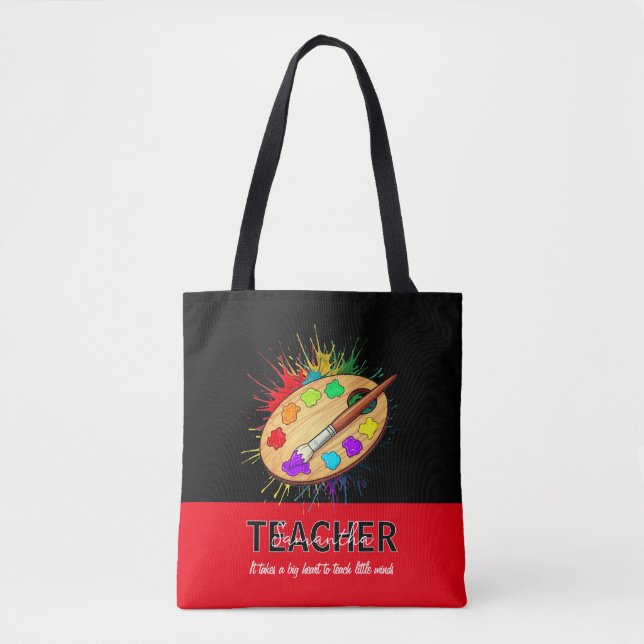 Teacher Personalized Name Phrase Tote Bag (Front)