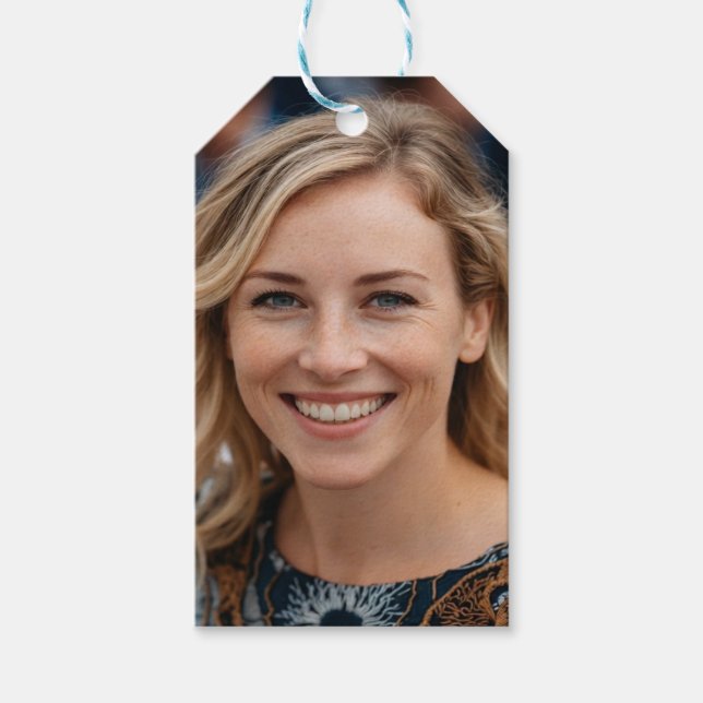 Teacher Photo Customize Personalize Gift Tags (Front)