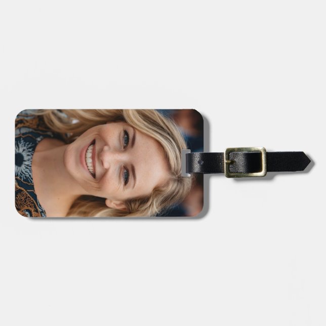 Teacher Photo Customize Personalize Luggage Tag (Front Horizontal)
