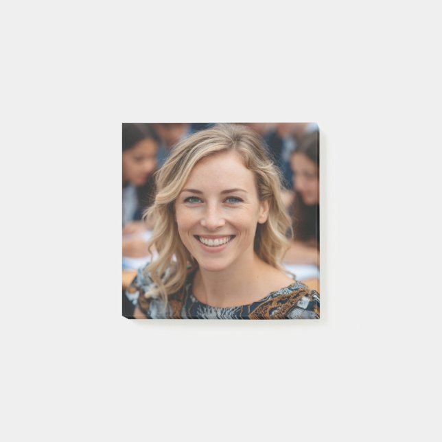 Teacher Photo Customize Personalize Post-it Notes (Front)