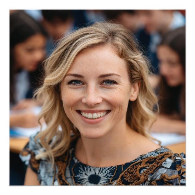 Teacher Photo Customize Personalize Print (Front)