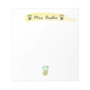 Teacher Pineapples Personalised Note Pad