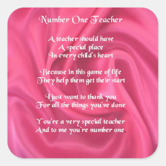 Number One Teacher Stickers | Zazzle.co.uk