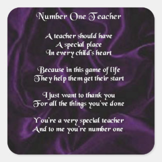 Number One Teacher Stickers | Zazzle.co.uk