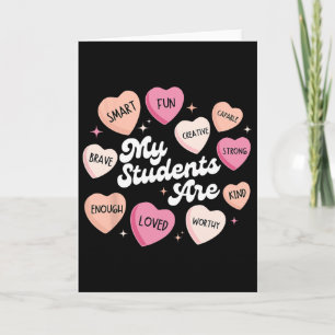 Teacher Positive Affirmations Valentine Candy Hear Card