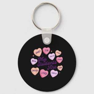 Teacher Positive Affirmations Valentine Candy Hear Key Ring