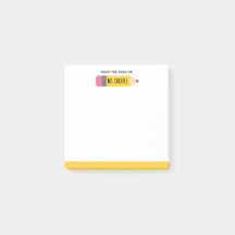 Teacher Post It Notes - Pencil Personalised