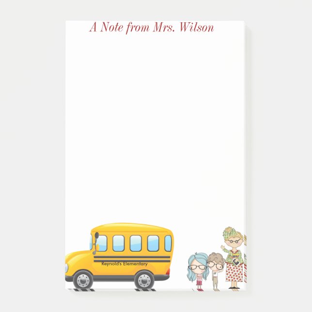 Teacher Post-it notes (personalised) (Front)