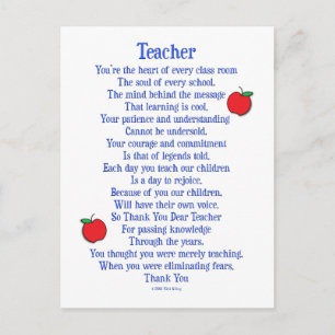 Teacher Postcard