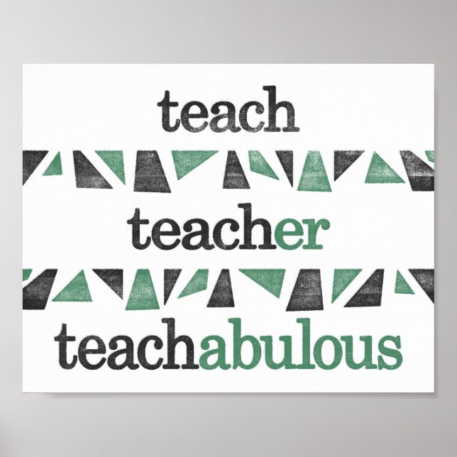 Teacher Poster - Funny Teaching Art Print Grammar (Front)
