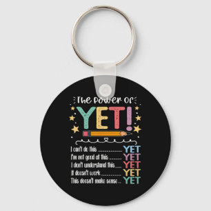Teacher Power Of Yet Growth Mindset Inspirational  Key Ring