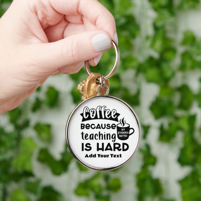 Teacher -Premium Round Keychain (Hand)