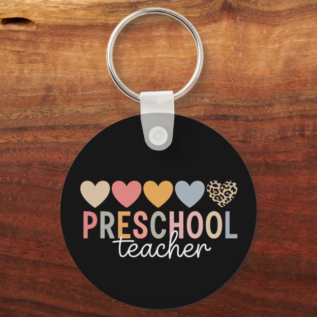 Teacher Preschool Back to School  Key Ring (Front)