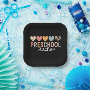 Teacher Preschool Back to School Paper Plate