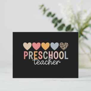 Teacher Preschool Back to School  Thank You Card