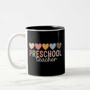 Teacher Preschool Back to School Two-Tone Coffee Mug