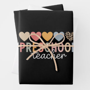 Teacher Preschool Back to School  Wrapping Paper Sheet