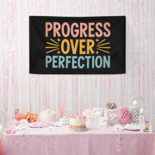 Teacher Progress Over Perfection Back to School  Banner