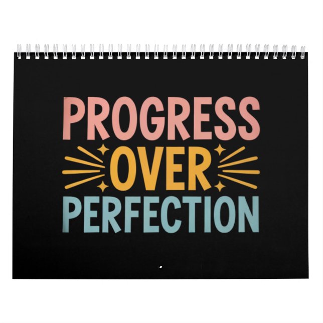 Teacher Progress Over Perfection Back to School  Calendar (Cover)