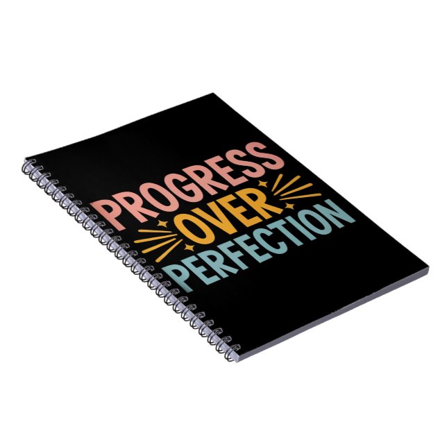 Teacher Progress Over Perfection Back to School  Notebook (Right Side)