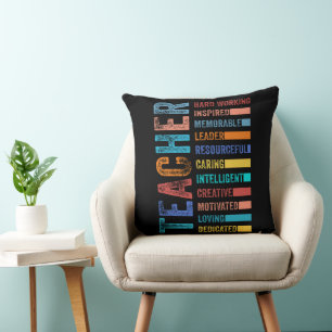 Teacher Qualities Throw Pillow