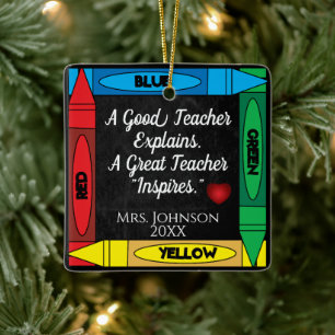 Teacher Quote #1 - Personalise Ceramic Ornament