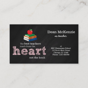 Teacher quote business card
