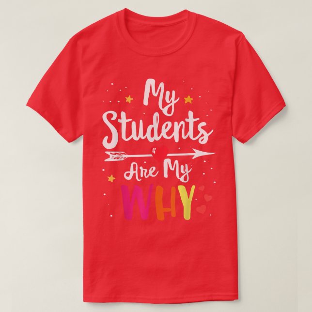 Teacher Quote Motivation My Students Are My Why In T-Shirt (Design Front)