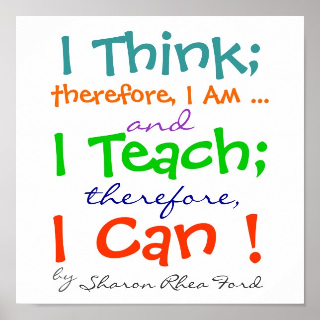 Teacher Quote Poster by SRF (Front)
