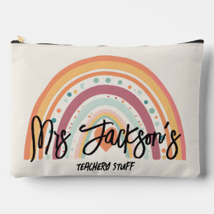 Teacher Rainbow Stuff Personalised Pencil Case Accessory Pouch