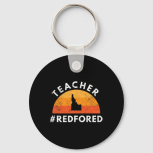 Teacher Red For Ed Idaho Public Education 3 Key Ring