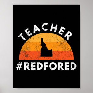 Teacher Red For Ed Idaho Public Education 3 Poster