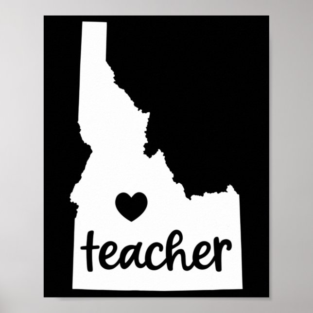 Teacher Red For Ed Idaho Public Education 7  Poster (Front)