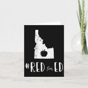 Teacher Red For Ed Idaho Public Education Card