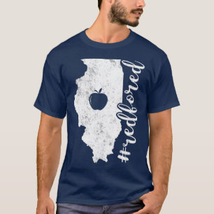 Teacher Red For Ed Illinois Public Education  T-Shirt